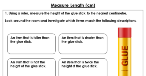 Length and Height Year 2 Measure Length (cm) Discussion Problems