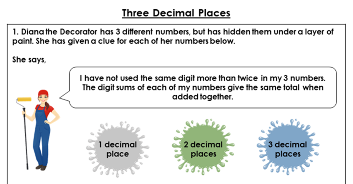 Free Position and Direction Year 6 Three Decimal Places Discussion Problems