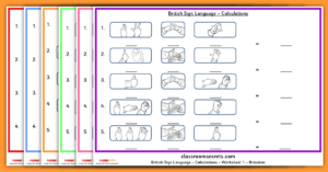 British Sign Language Resources for Calculations
