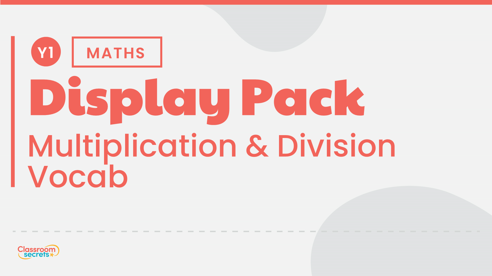 Multiplication and Division Vocabulary Display Pack