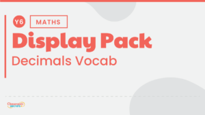 Decimals Vocabulary Display Pack