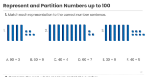 Year 3 Represent and Partition Numbers up to 100 Varied Fluency 2