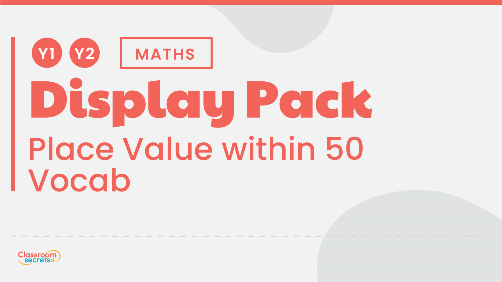 Place Value within 50 Vocabulary Display Pack