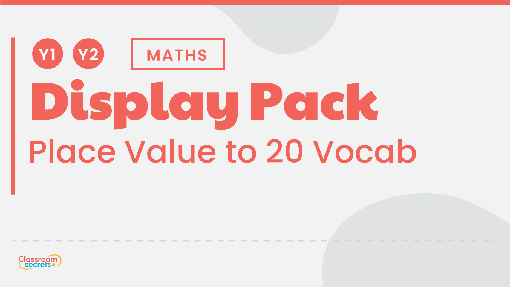 Place Value to 20 Vocabulary Display Pack