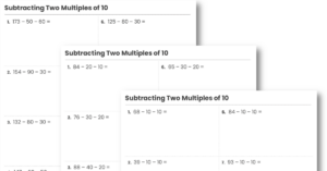 KS1 Arithmetic Subtracting Two Multiples of 10 SATs Test Practice
