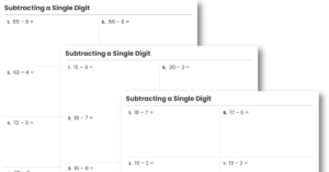 Subtracting a Single Digit KS1 Arithmetic SATs Test Practice