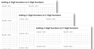 Adding 4 Digit Numbers to 3 Digit Numbers KS2 Arithmetic Test Practice