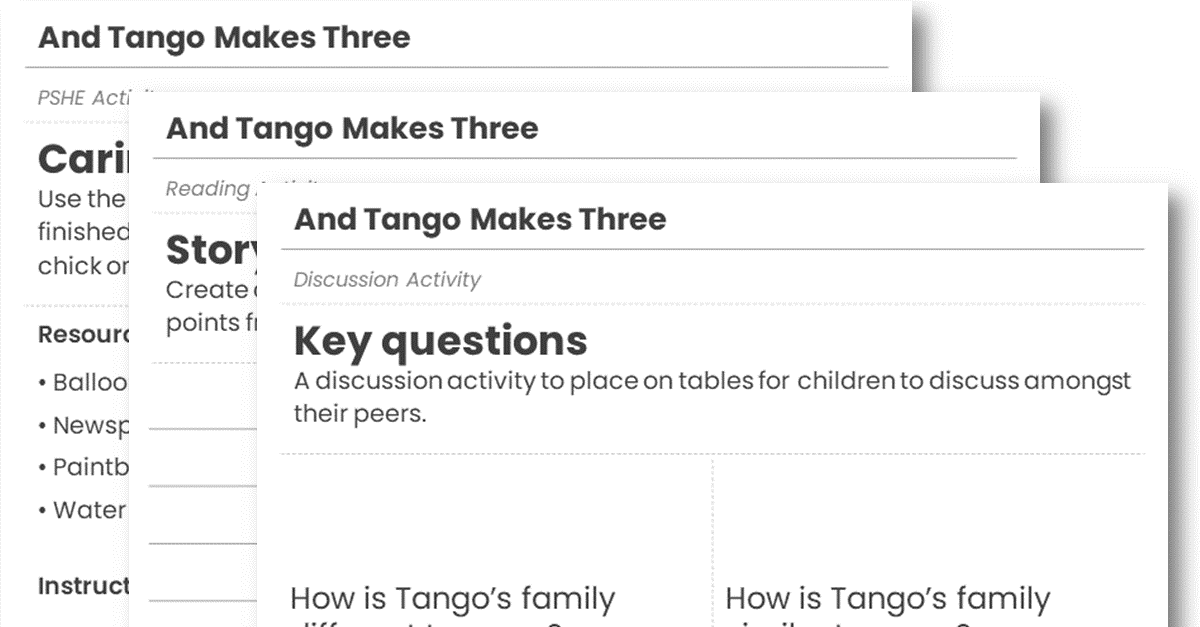 LKS2 And Tango Makes Three Activities