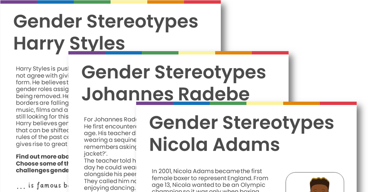 UKS2 Gender Stereotypes Discussion Cards