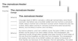 The Jamaican Healer (Y1m/Y2d/Y3e) Guided Reading Pack