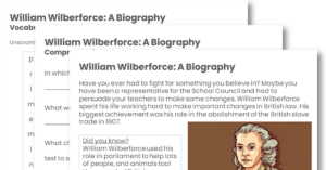 William Wilberforce (Y2m/Y3s/Y4e) Guided Reading Pack
