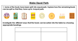 Fractions Year 2 Make Equal Parts Free Discussion Problems
