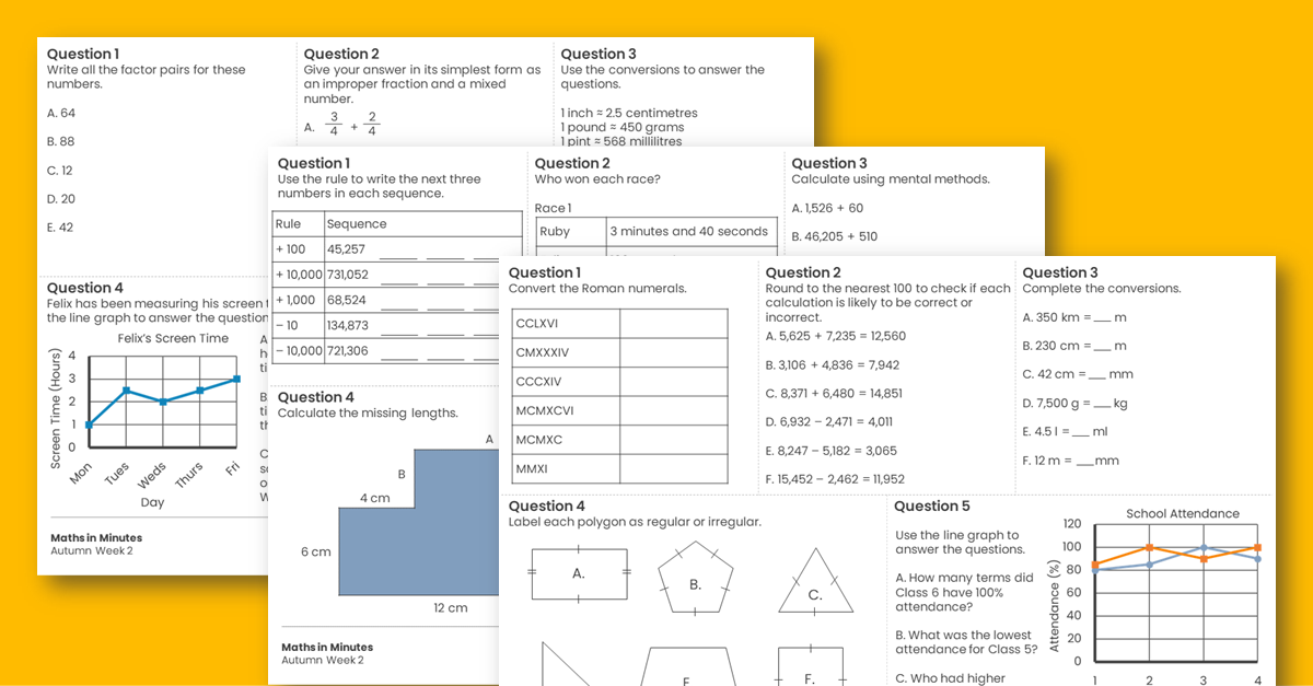 Year 6 Autumn Week 2 Rapid Arithmetic