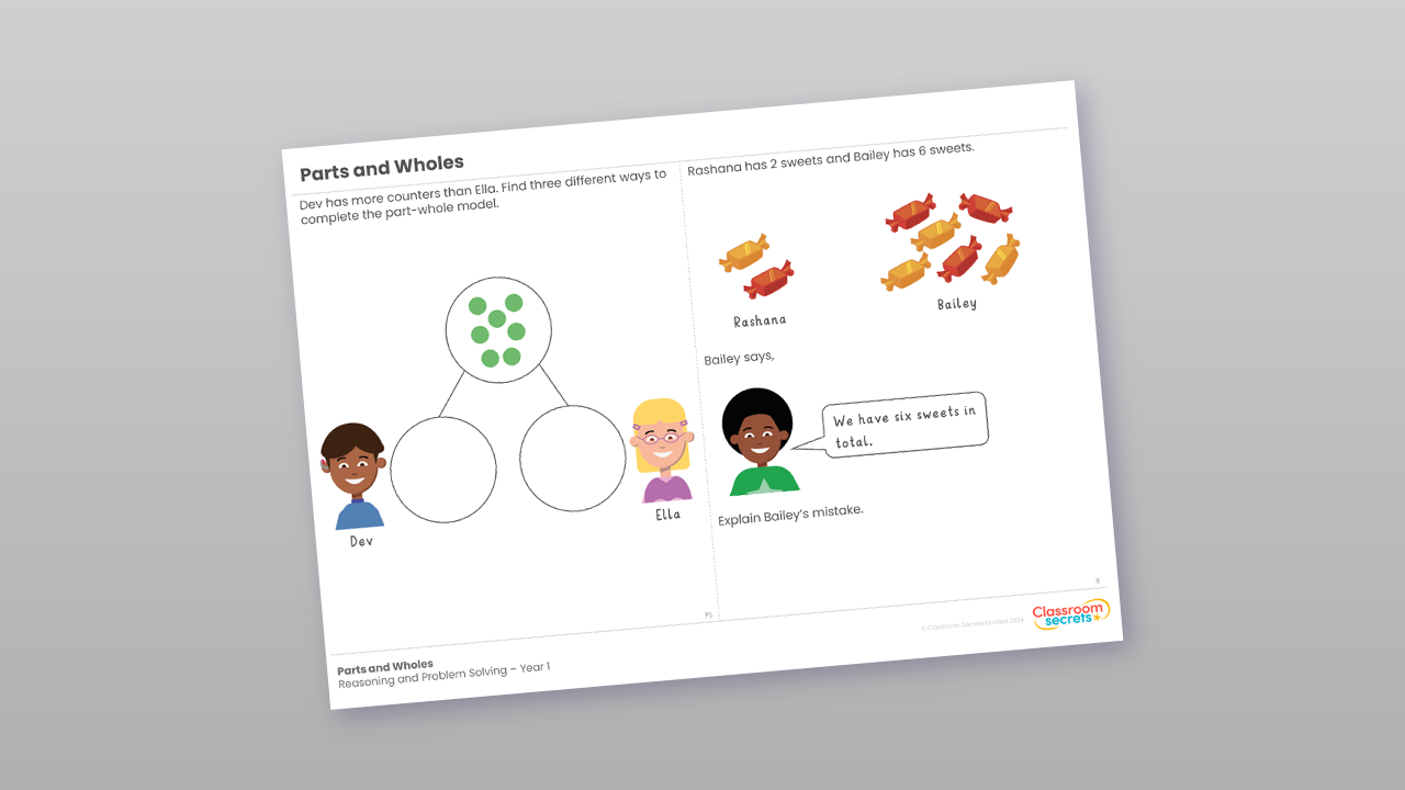 Free Year 1 Parts and Wholes Reasoning and Problem Solving