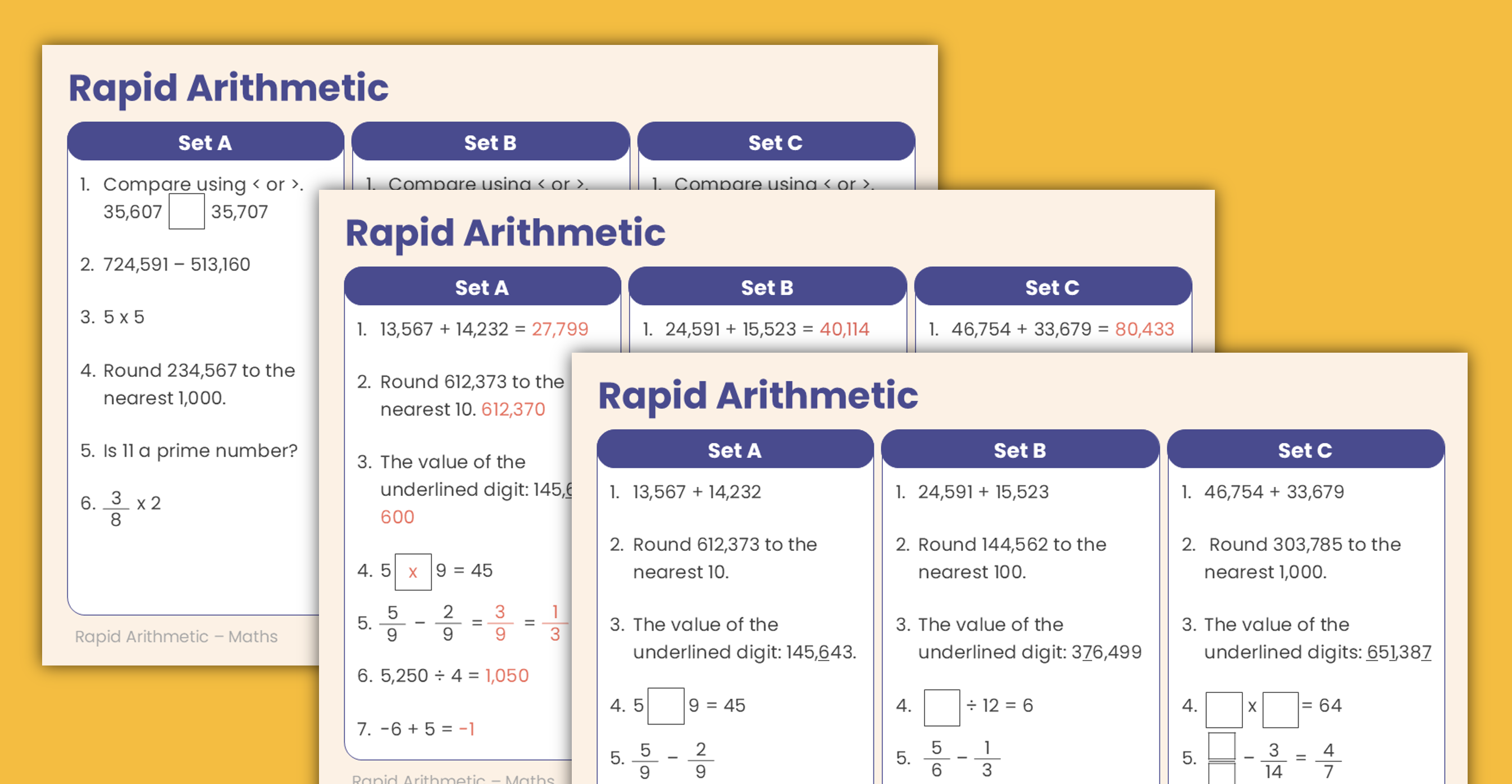 Year 6 Autumn Week 6 Rapid Arithmetic